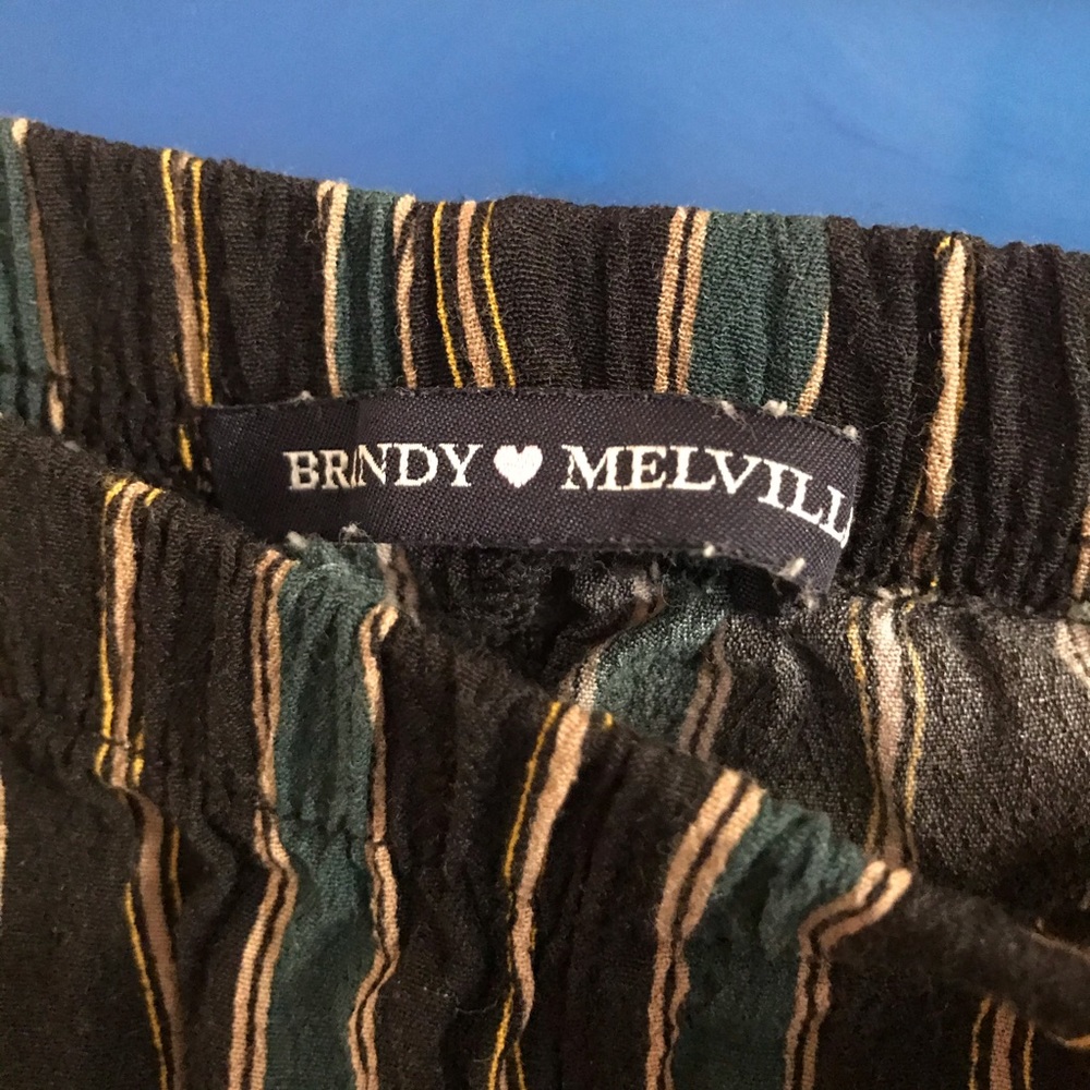 Elastic waist stripey pants